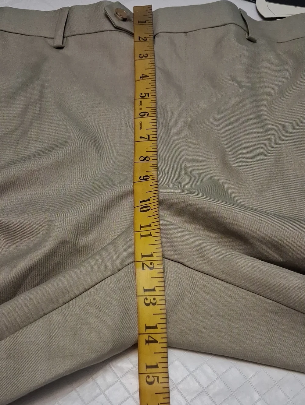 Greg Norman Size W42×L30 Men's Performance Tan Khaki Slim-fit Dress Pants.